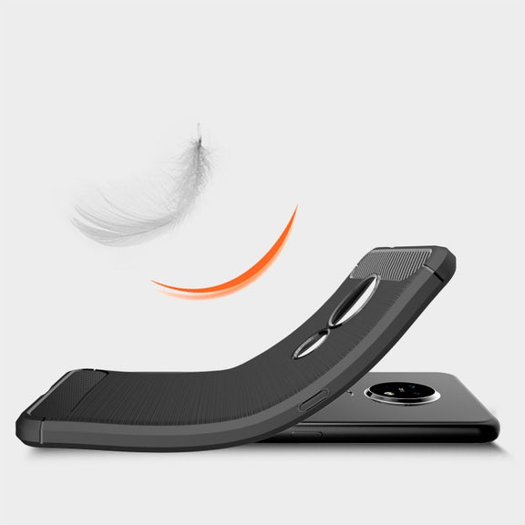 For Nokia 7.2 & 6.2 Brushed Texture Carbon Fiber TPU Protective Case(Black)