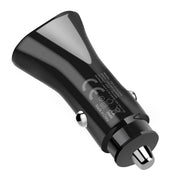 YSY-313PD20W QC3.0 USB + PD 20W USB-C / Type-C Triangle Dual Ports Fast Charging Car Charger(Black)