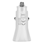 YSY-313PD20W QC3.0 USB + PD 20W USB-C / Type-C Triangle Dual Ports Fast Charging Car Charger(White)