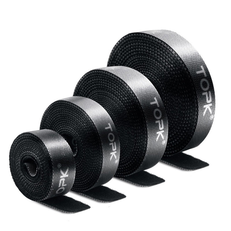 4 PCS TOPK Reusable & Dividable Nylon Tie-wraps Hook and Loop Fastener Cable Ties, Length:2m - free shipping - PMC TechLife - Order now!