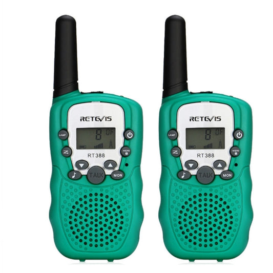 1 Pair RETEVIS RT388 0.5W EU Frequency 446MHz 8CHS Handheld Children Walkie Talkie(Green) - free shipping - PMC Jewellery - Order now!