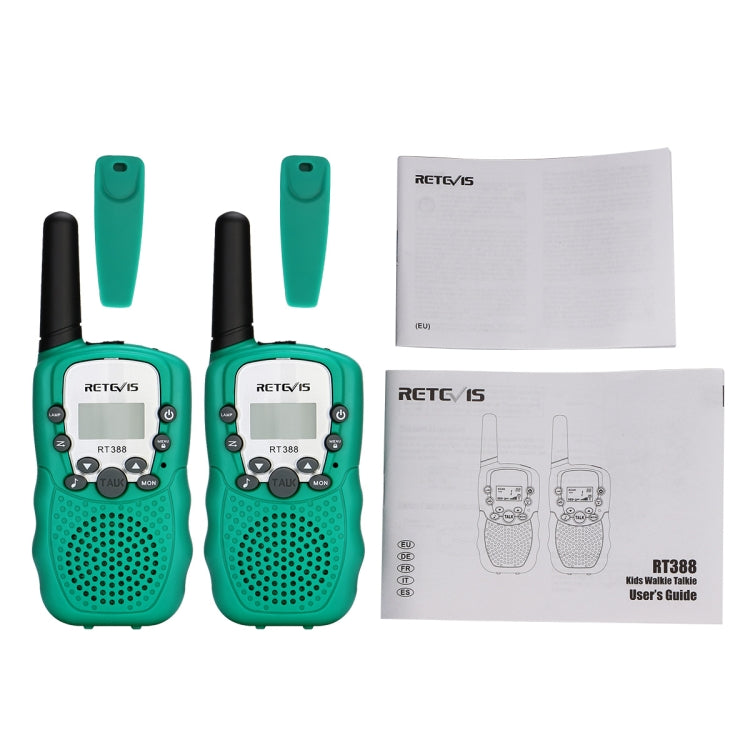 1 Pair RETEVIS RT388 0.5W EU Frequency 446MHz 8CHS Handheld Children Walkie Talkie(Green) - free shipping - PMC TechLife - Order now!
