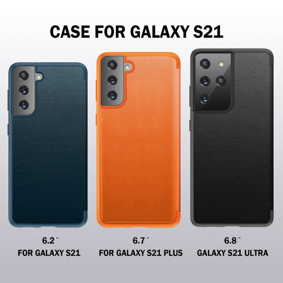 For Samsung Galaxy S21 Ultra 5G Magnetic Side Window View Shockproof Horizontal Flip Leather Case(Black)