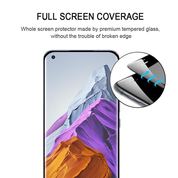 For Xiaomi Mi 11 Pro 25 PCS Full Glue 9H HD 3D Curved Edge Tempered Glass Film(Black)