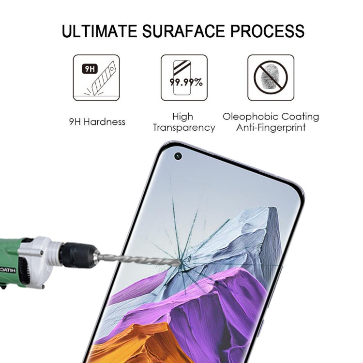 For Xiaomi Mi 11 Pro 25 PCS Full Glue 9H HD 3D Curved Edge Tempered Glass Film(Black)