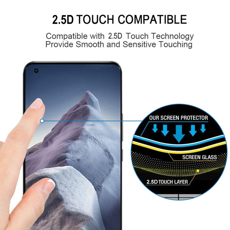 For Xiaomi Mi 11 Ultra Edge Glue 25 PCS 9H HD 3D Curved Edge Tempered Glass Film(Black)