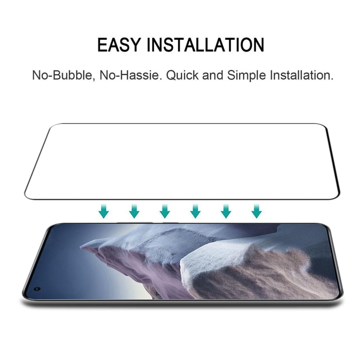 For Xiaomi Mi 11 Ultra Edge Glue 25 PCS 9H HD 3D Curved Edge Tempered Glass Film(Black)