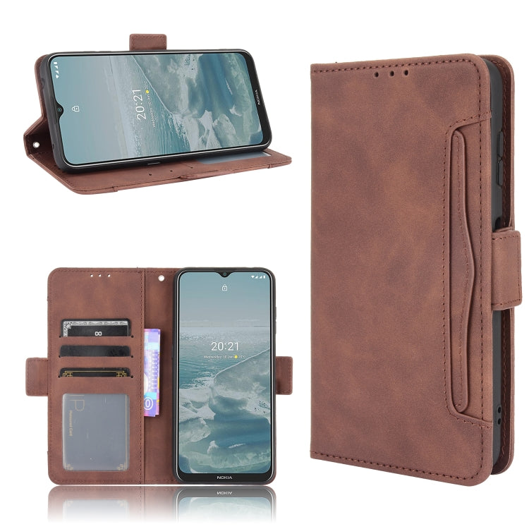 For Nokia G10 / G20 / 6.3 Skin Feel Calf Pattern Horizontal Flip Leather Case with Holder & Card Slots & Photo Frame(Brown) - free shipping - PMC TechLife - Order now!