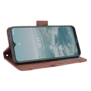 For Nokia G10 / G20 / 6.3 Skin Feel Calf Pattern Horizontal Flip Leather Case with Holder & Card Slots & Photo Frame(Brown)