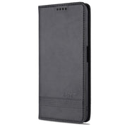For OPPO A74 (5G) AZNS Magnetic Calf Texture Horizontal Flip Leather Case with Card Slots & Holder & Wallet(Black)