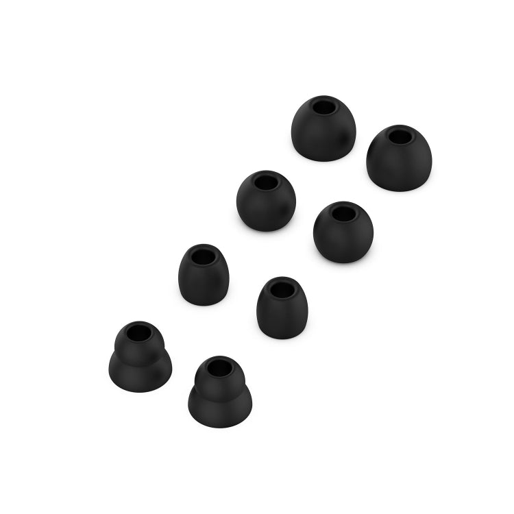 4 Pairs Wireless Earphone Replaceable Silicone Ear Cap Earplugs for Huawei FreeBuds 4i / FreeLace Pro / Active Noise Canceling Earphones 3(Black) - Anti-dust & Ear Caps by PMC TechLife | Online Shopping South Africa | PMC TechLife