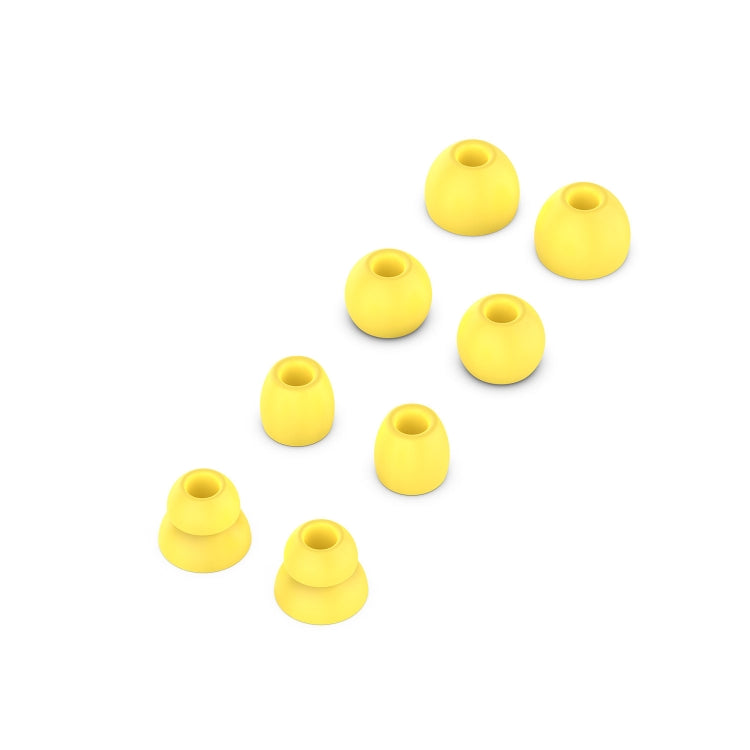 4 Pairs Wireless Earphone Replaceable Silicone Ear Cap Earplugs for Huawei FreeBuds 4i / FreeLace Pro / Active Noise Canceling Earphones 3(Yellow)