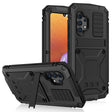For Samsung Galaxy A32 4G R-JUST Waterproof Shockproof Dustproof Metal + Silicone Protective Case with Holder(Black) - Galaxy Phone Cases by R-JUST | Online Shopping South Africa | PMC TechLife