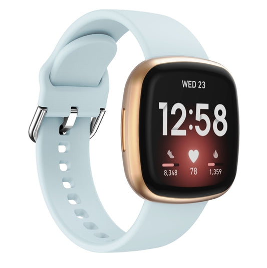 For Fitbit Versa 3 Silicone Watch Band(Light Blue) - Watch Bands by PMC Jewellery | Online Shopping South Africa | PMC Jewellery | Buy Now Pay Later Mobicred