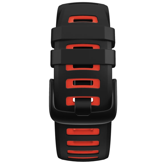 Compatible with Garmin Instinct / Instinct Esports Two-color Silicone Watch Band(Black+Red)