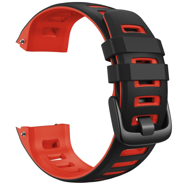 Compatible with Garmin Instinct / Instinct Esports Two-color Silicone Watch Band(Black+Red)