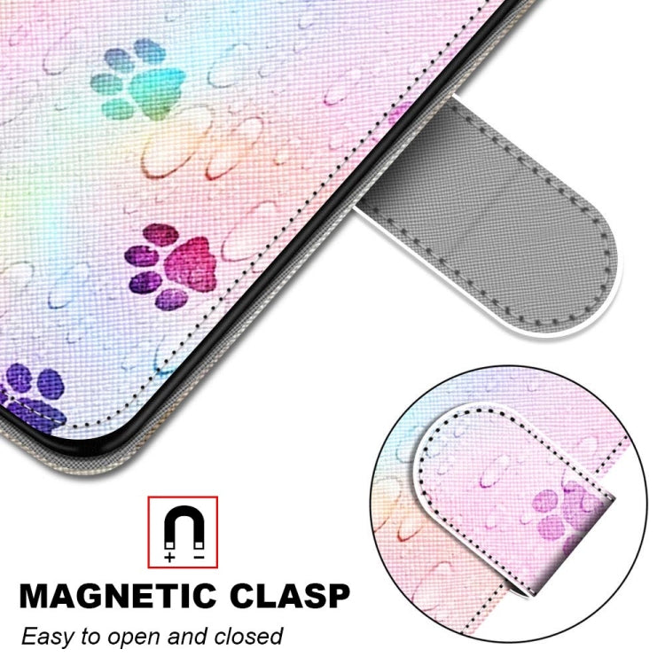 For Xiaomi Redmi Note 10 5G Coloured Drawing Cross Texture Horizontal Flip PU Leather Case with Holder & Card Slots & Wallet & Lanyard(Footprint Water Drops) - free shipping - PMC TechLife - Order now!