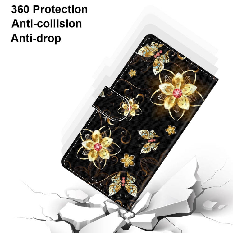 For Xiaomi Redmi Note 10 5G Coloured Drawing Cross Texture Horizontal Flip PU Leather Case with Holder & Card Slots & Wallet & Lanyard(Gold Diamond Butterfly) - free shipping - PMC TechLife - Order now!
