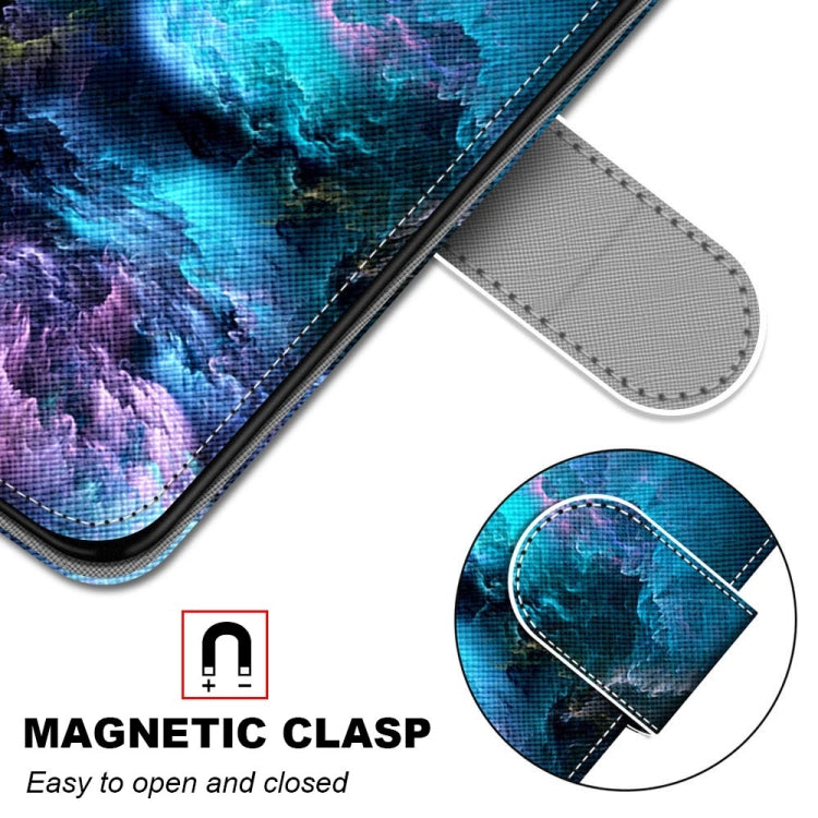 For Xiaomi Redmi Note 10 5G Coloured Drawing Cross Texture Horizontal Flip PU Leather Case with Holder & Card Slots & Wallet & Lanyard(Colorful Clouds)