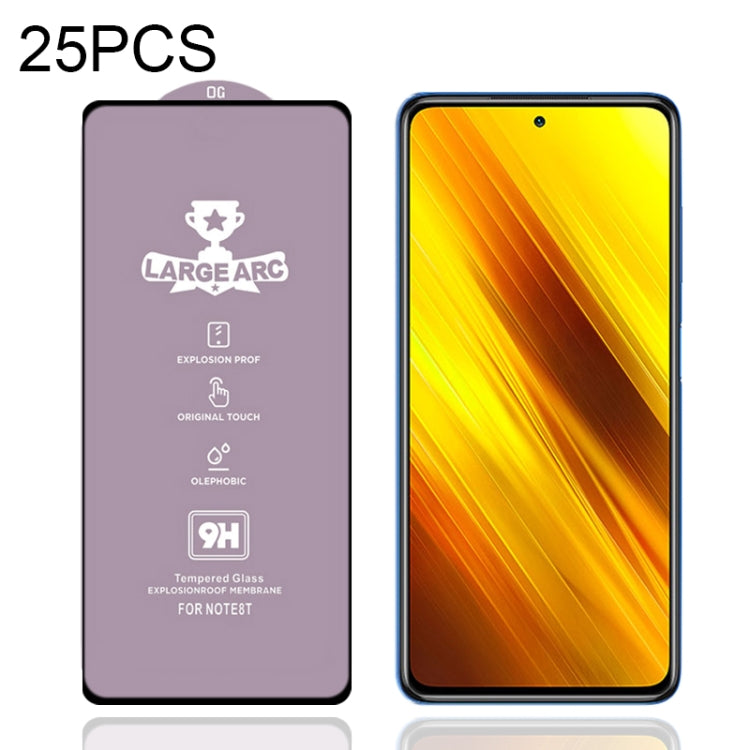 For Xiaomi Poco X3 NFC 25 PCS 9H HD Large Arc High Alumina Full Screen Tempered Glass Film -  by PMC TechLife | Online Shopping South Africa | PMC TechLife