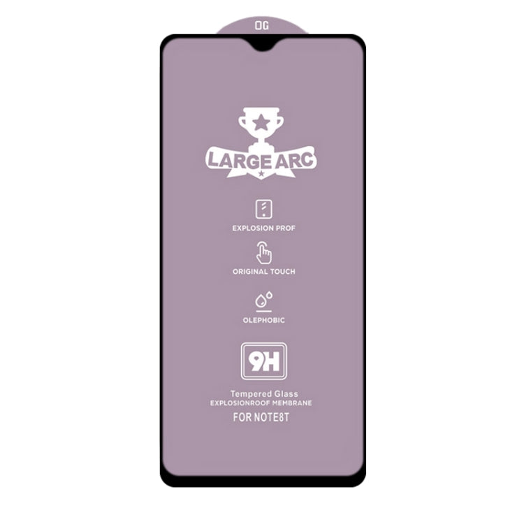 For Xiaomi Redmi Note 9 4G 25 PCS 9H HD Large Arc High Alumina Full Screen Tempered Glass Film