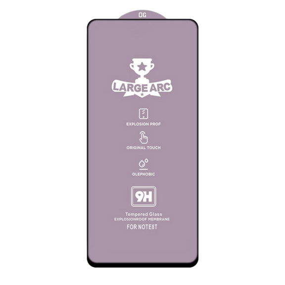 For Xiaomi Redmi Note 9 Pro 25 PCS 9H HD Large Arc High Alumina Full Screen Tempered Glass Film