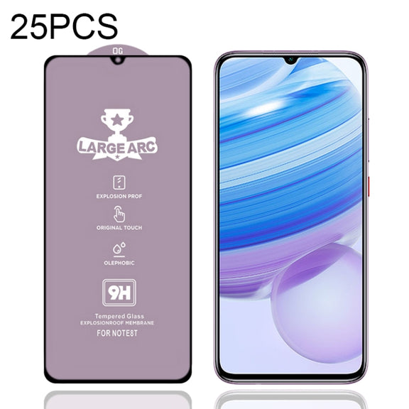 For Xiaomi Redmi 10X Pro 5G 25 PCS 9H HD Large Arc High Alumina Full Screen Tempered Glass Film