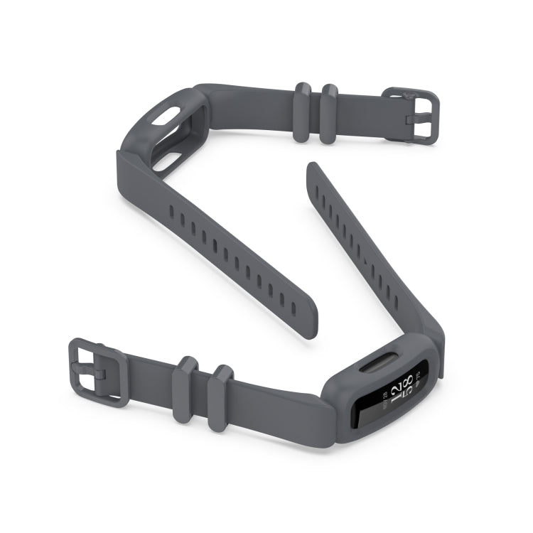 For Fitbit Inspire 2 Silicone Watch Band(Dark Grey)