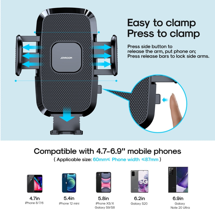 JOYROOM JR-ZS259 360-degree Rotating Stretching Mechanical Dashboard Car Holder for 4.7-6.9 inch Mobile Phones - free shipping - PMC TechLife - Order now!