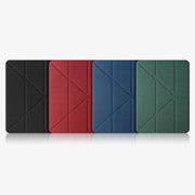 For iPad Pro 12.9 2022 / 2021 / 2020 Mutural Multi-fold Smart Leather Tablet Case(Black)
