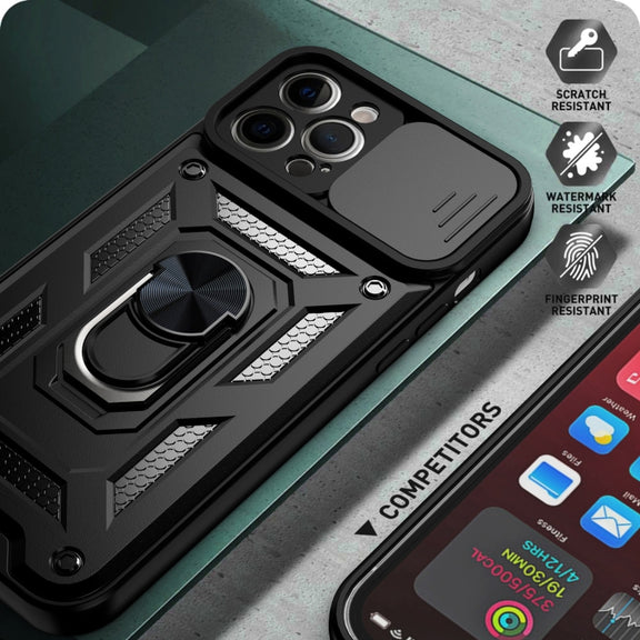 For iPhone 11 Sliding Camera Cover Design TPU+PC Protective Case (Black)