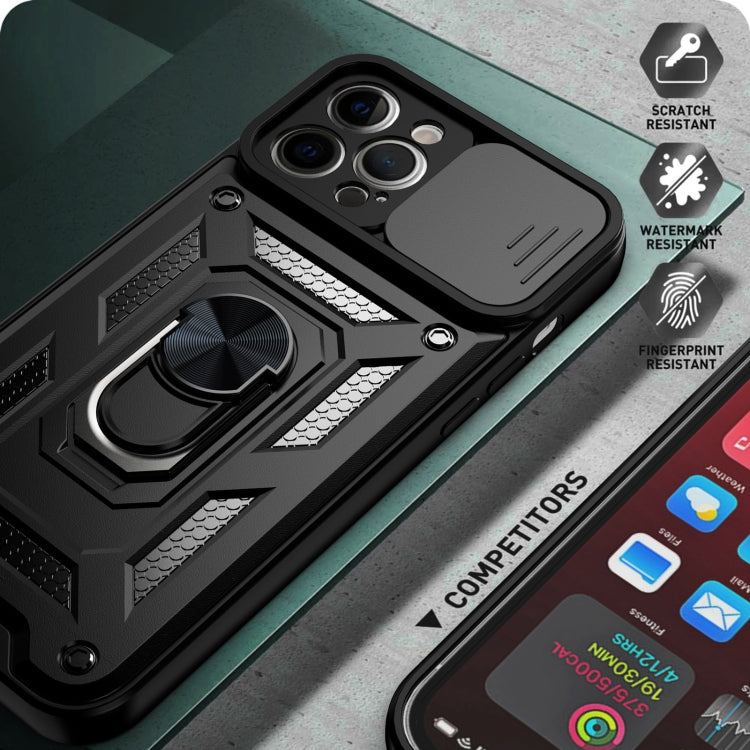 For iPhone 11 Sliding Camera Cover Design TPU+PC Protective Case (Black)