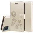 For Samsung Galaxy A12 Rose Embossed Horizontal Flip PU Leather Case with Holder & Card Slots & Wallet(Gold) - free shipping - PMC TechLife - Order now!