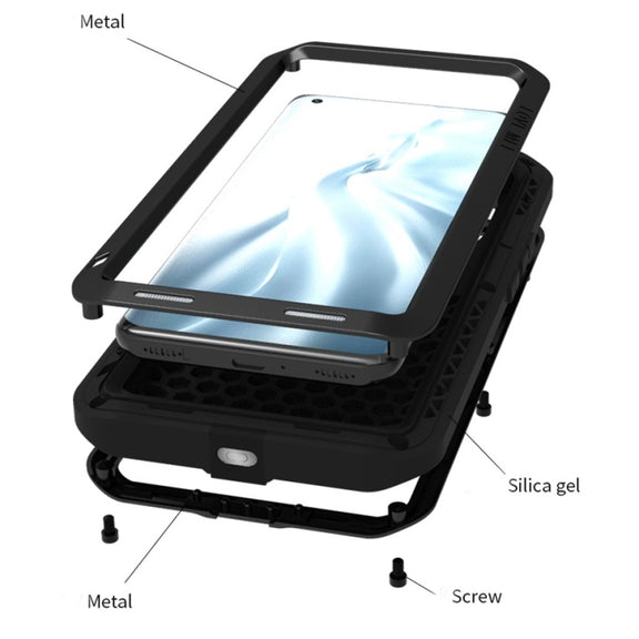 For Xiaomi Mi 11 LOVE MEI Metal Shockproof Water-resistant Dustproof Protective Case without Glass(Red)