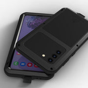 For Samsung Galaxy S21+ 5G LOVE MEI Metal Shockproof Water-resistant Dustproof Protective Case with Glass(White)