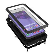 For Samsung Galaxy S21+ 5G LOVE MEI Metal Shockproof Water-resistant Dustproof Protective Case with Glass(White)