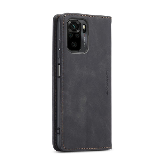 For Xiaomi Redmi Note 10 4G / Note 10s CaseMe 013 Multifunctional Horizontal Flip Leather Case with Holder & Card Slot & Wallet(Black)