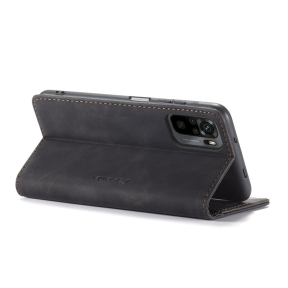 For Xiaomi Redmi Note 10 4G / Note 10s CaseMe 013 Multifunctional Horizontal Flip Leather Case with Holder & Card Slot & Wallet(Black)