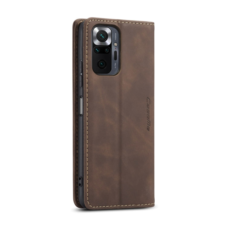 For Xiaomi Redmi Note 10 Pro 4G / Note 10 Pro Max CaseMe 013 Multifunctional Horizontal Flip Leather Case with Holder & Card Slot & Wallet(Coffee) - free shipping - PMC TechLife - Order now!