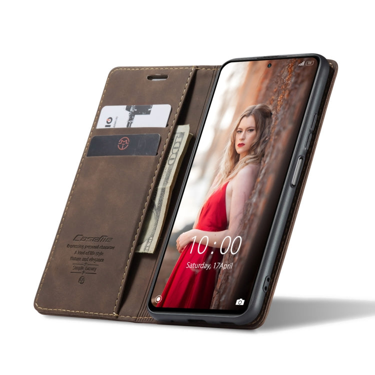 For Xiaomi Redmi Note 10 Pro 4G / Note 10 Pro Max CaseMe 013 Multifunctional Horizontal Flip Leather Case with Holder & Card Slot & Wallet(Coffee) - free shipping - PMC TechLife - Order now!