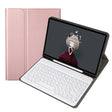 YA610B Detachable Lambskin Texture Round Keycap Bluetooth Keyboard Leather Tablet Case with Pen Slot & Stand For Samsung Galaxy Tab S6 Lite 10.4 P610 & P615 (2020)(Rose Gold) - free shipping - PMC TechLife - Order now!