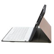 YA610B Detachable Lambskin Texture Round Keycap Bluetooth Keyboard Leather Tablet Case with Pen Slot & Stand For Samsung Galaxy Tab S6 Lite 10.4 P610 & P615 (2020)(Rose Gold)