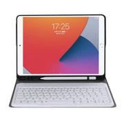 YA610B Detachable Lambskin Texture Round Keycap Bluetooth Keyboard Leather Tablet Case with Pen Slot & Stand For Samsung Galaxy Tab S6 Lite 10.4 P610 & P615 (2020)(Rose Gold)
