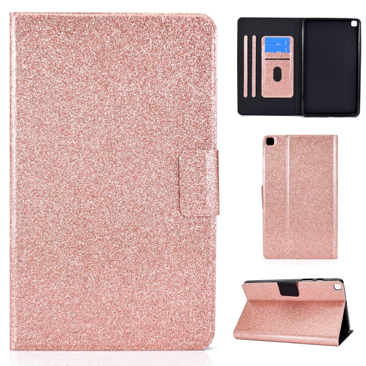 For Samsung Galaxy Tab A7 Lite T220 Glitter Horizontal Flip Leather Case with Holder & Card Slots(Rose Gold) - free shipping - PMC TechLife - Order now!