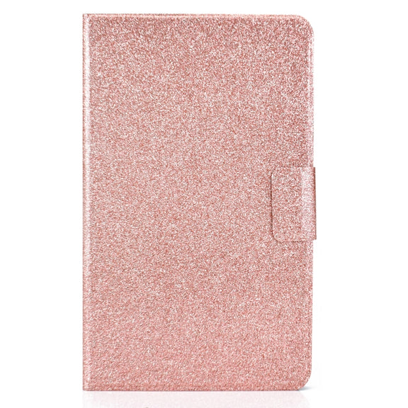For Samsung Galaxy Tab A7 Lite T220 Glitter Horizontal Flip Leather Case with Holder & Card Slots(Rose Gold)