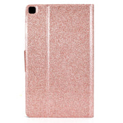 For Samsung Galaxy Tab A7 Lite T220 Glitter Horizontal Flip Leather Case with Holder & Card Slots(Rose Gold)