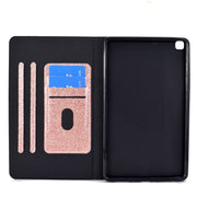 For Samsung Galaxy Tab A7 Lite T220 Glitter Horizontal Flip Leather Case with Holder & Card Slots(Rose Gold)