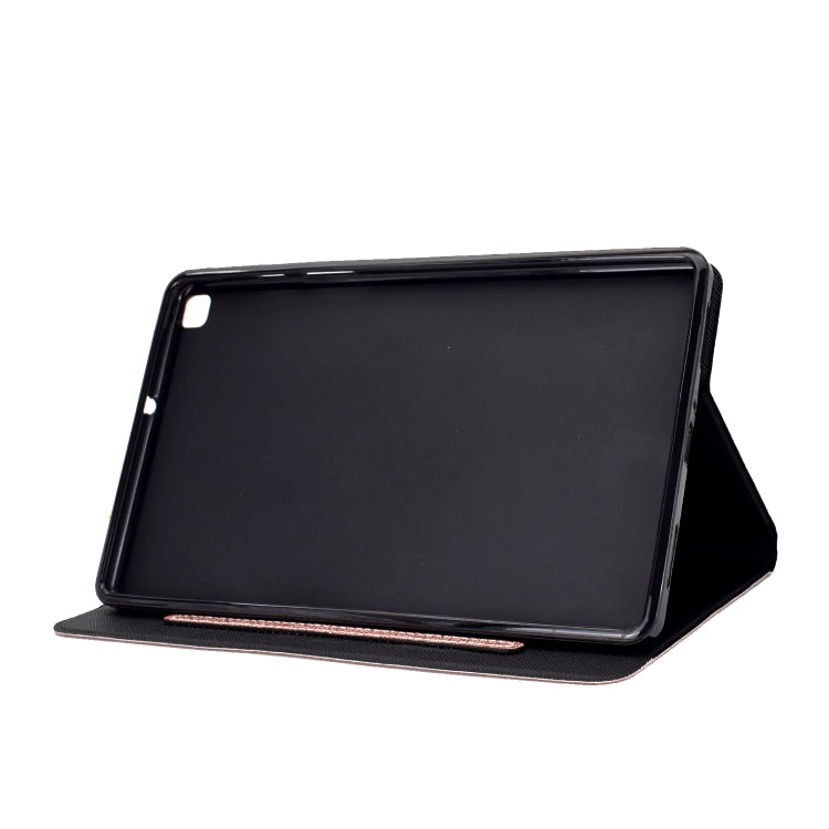 For Samsung Galaxy Tab A7 Lite T220 Glitter Horizontal Flip Leather Case with Holder & Card Slots(Rose Gold)