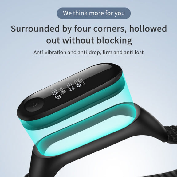 For Xiaomi Mi Band 6 Nylon Weave Watch Bands(Powder Sand)