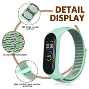 For Xiaomi Mi Band 6 Nylon Weave Watch Bands(Powder Sand)